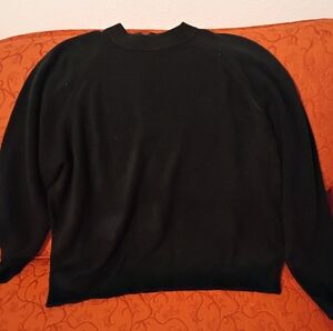 Beautiful Very Soft Black Sweater With Back Zip XL Acrylic Euc